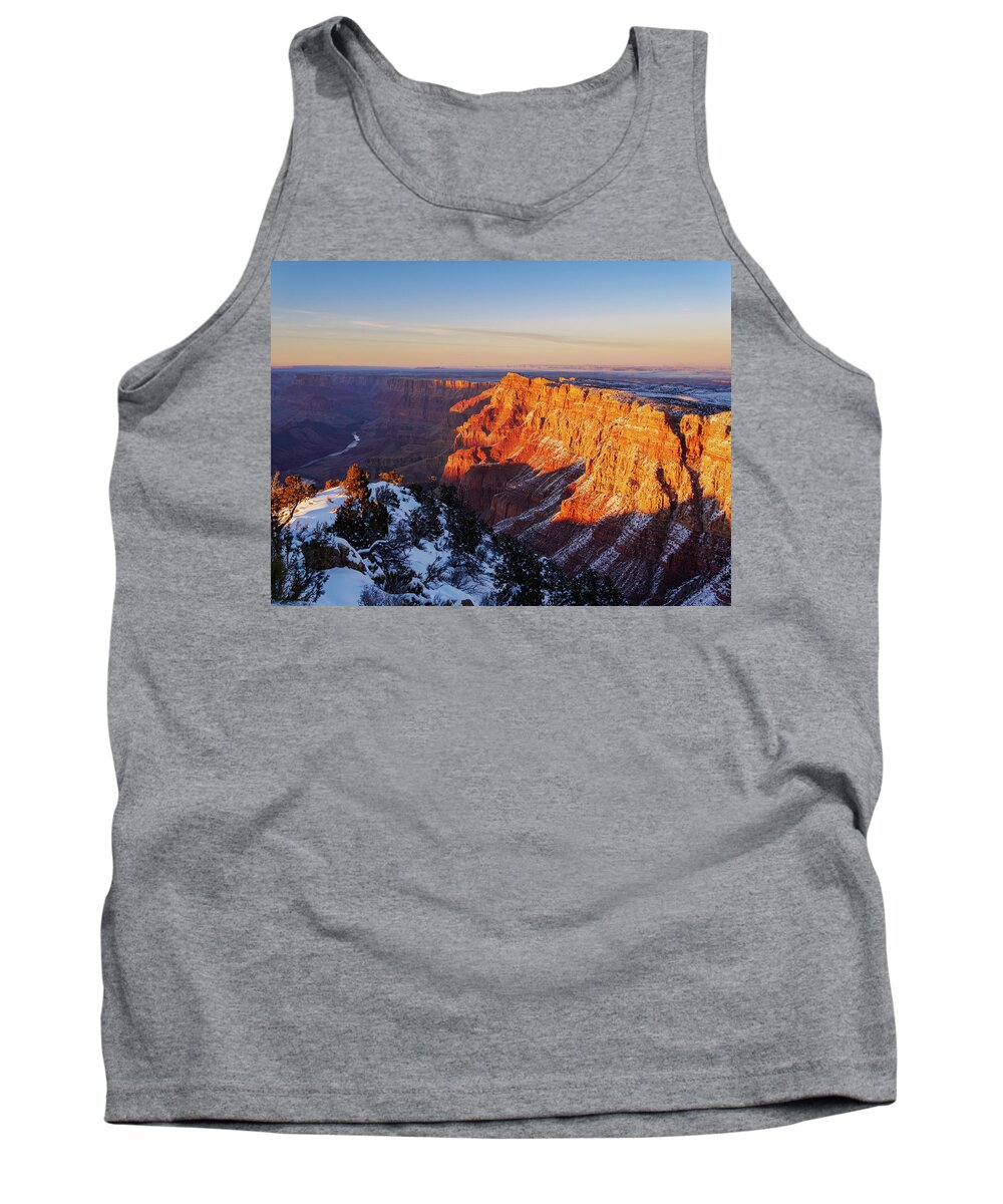 American Southwest Tank Top featuring the photograph Desert View at Sunset by Todd Bannor