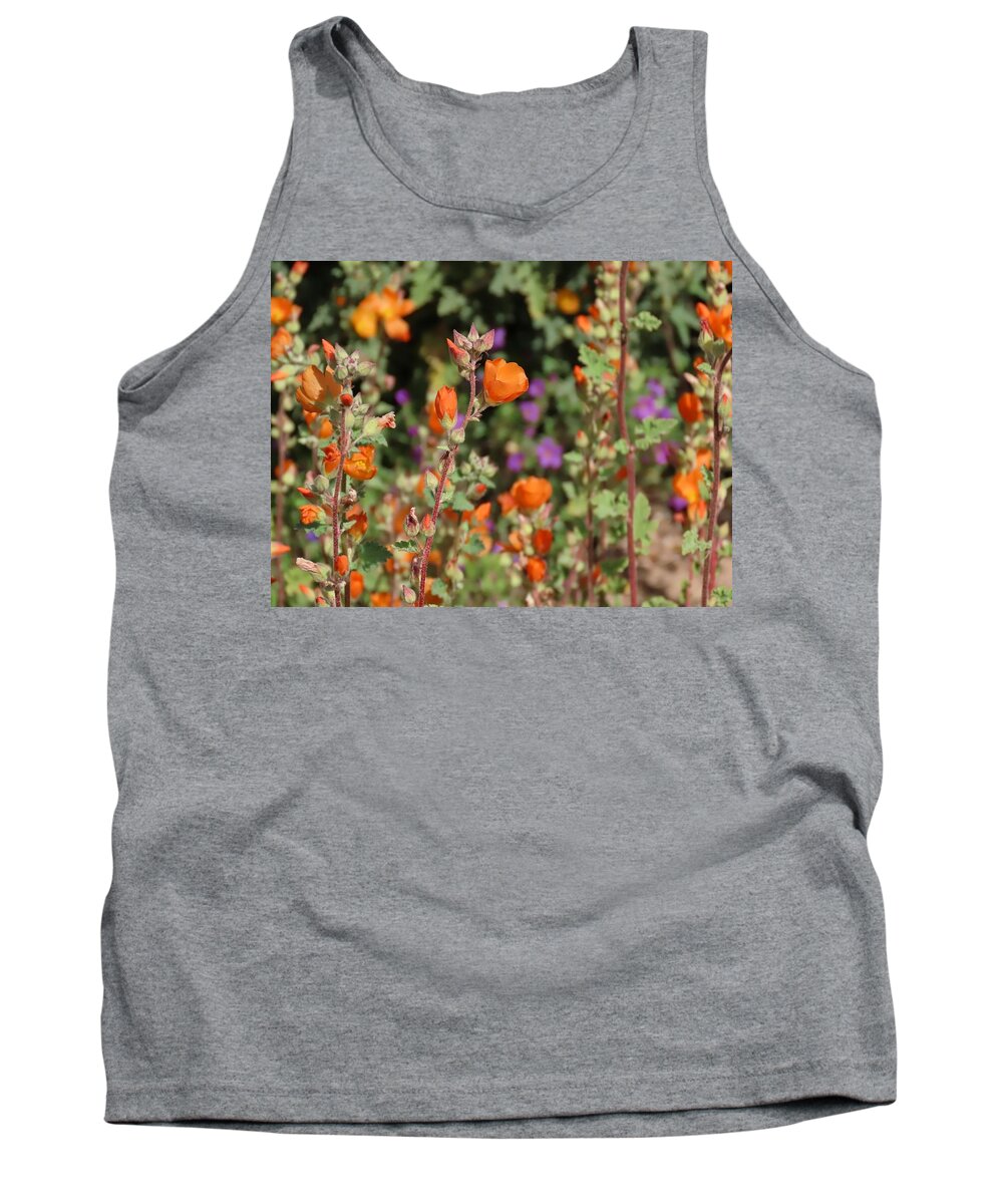 Arizona Tank Top featuring the photograph Desert Wildflowers by Judy Kennedy