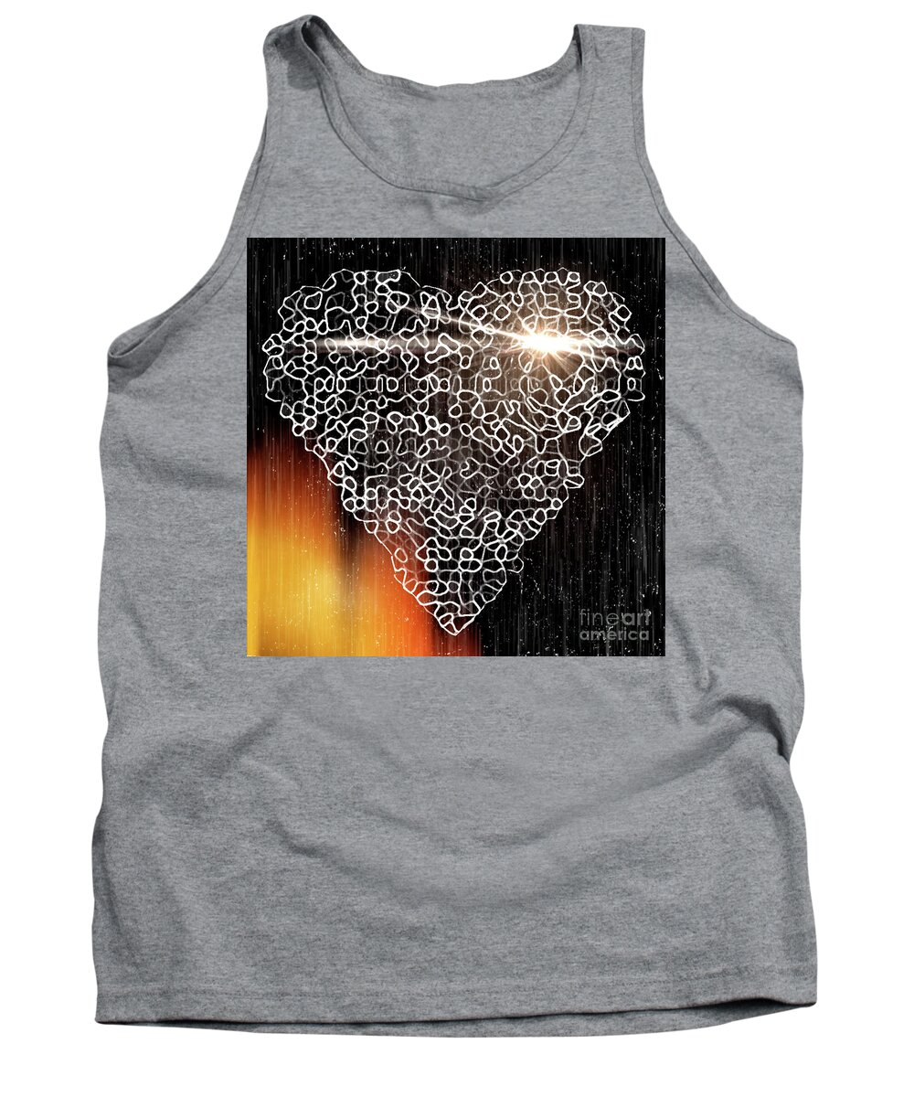 Heart Tank Top featuring the digital art DigiHeart2 by Bill King