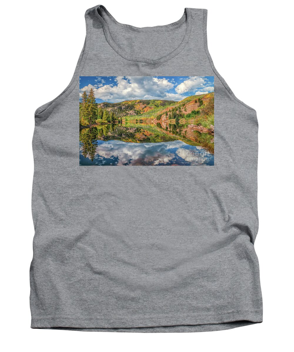 Fall Tank Top featuring the photograph Early Fall Reflection by Melissa Lipton