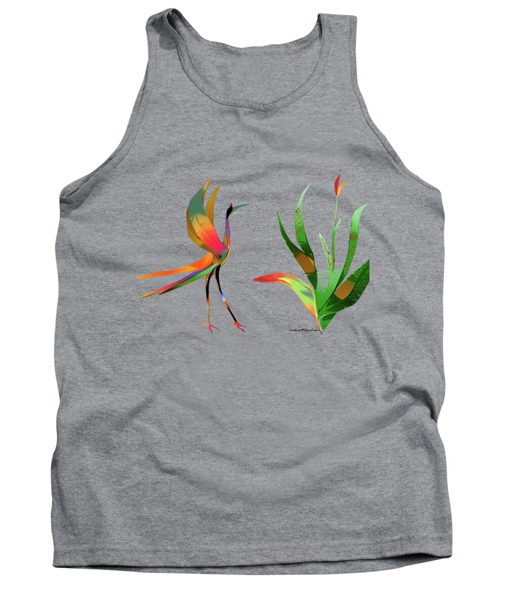 Bird Tank Top featuring the digital art Ecospheric by Asok Mukhopadhyay