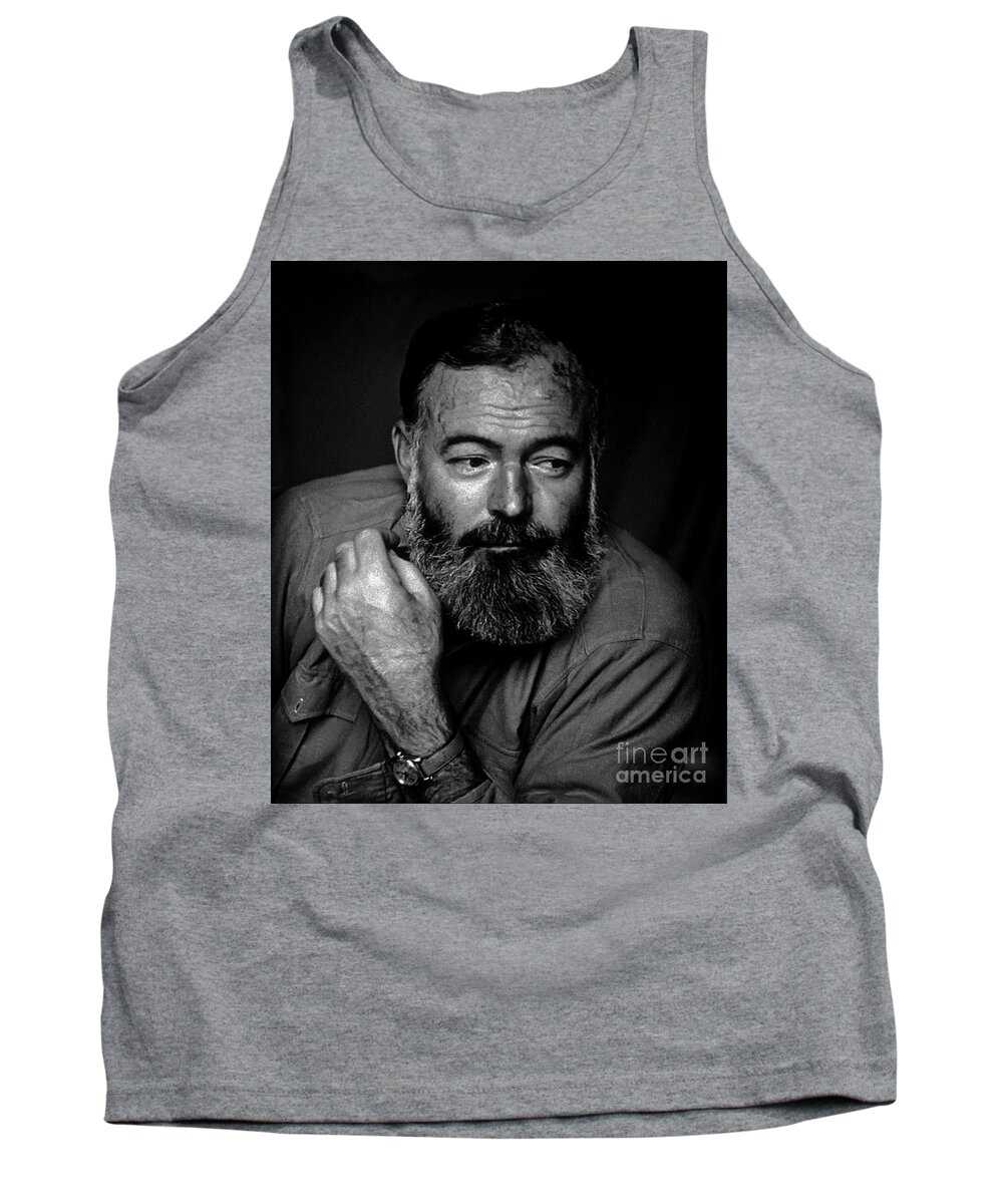Hemingway Tank Top featuring the photograph Ernest Hemingway by Doc Braham