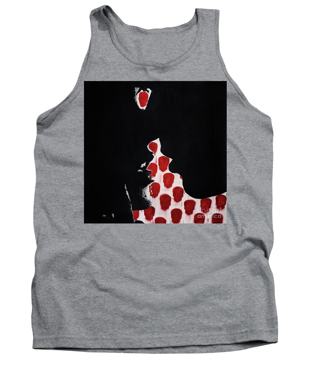 Kiss Tank Top featuring the painting Fading Fast by SORROW Gallery
