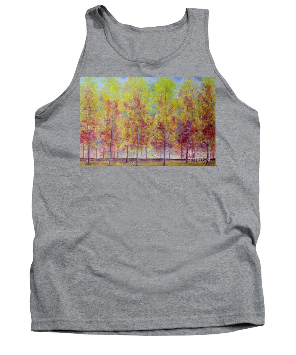 Fall Tank Top featuring the painting Fall's Glory by Stacey Zimmerman
