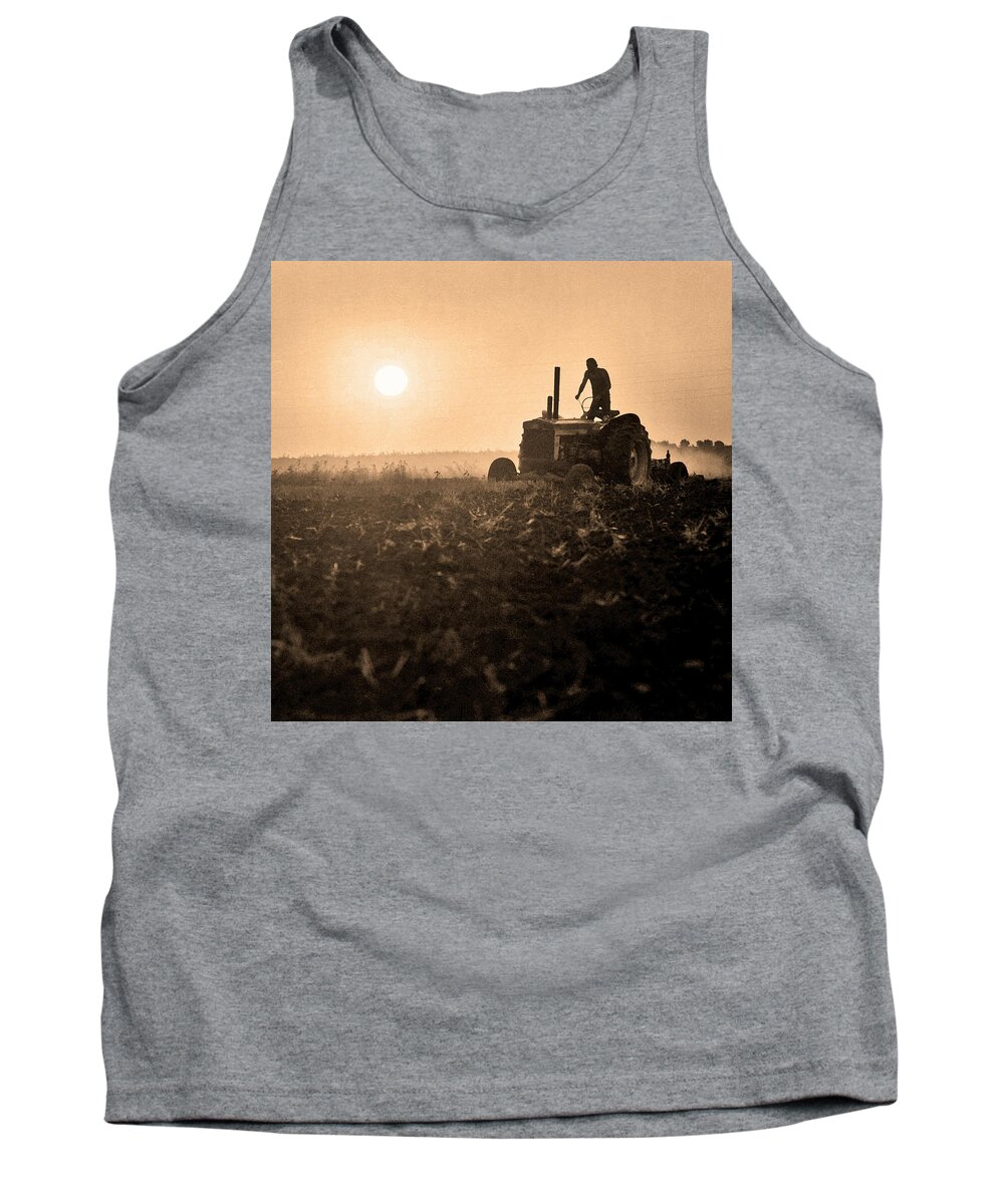 Farmer Tractor Tank Top featuring the photograph Farmer by Neil Pankler