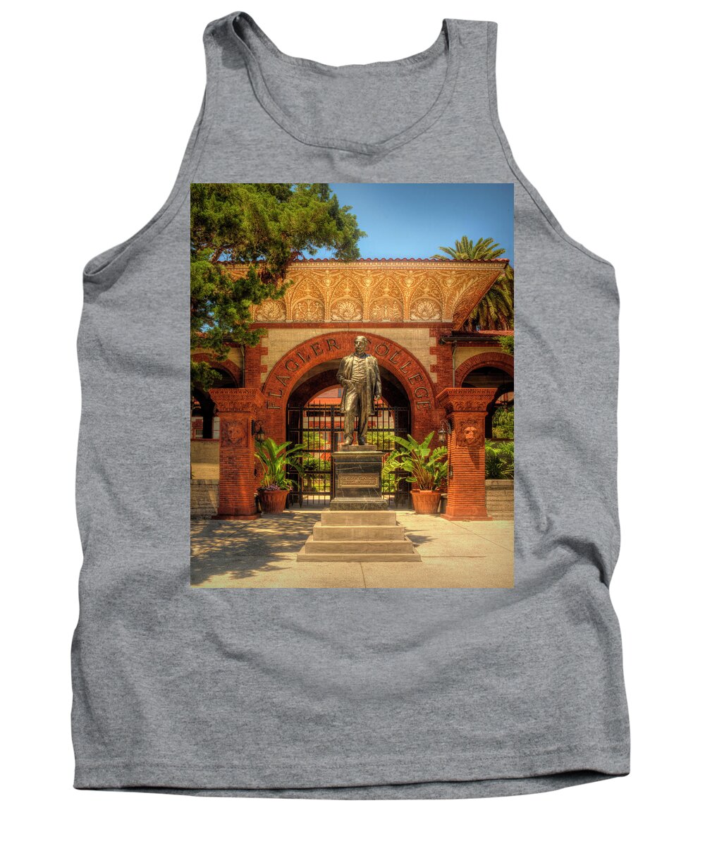 Flagler Tank Top featuring the photograph Flagler College Entrance by Mitch Spence
