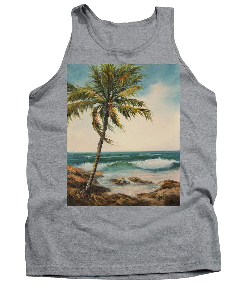 Beach Tank Top featuring the painting Florida is my home by Lynne Pittard