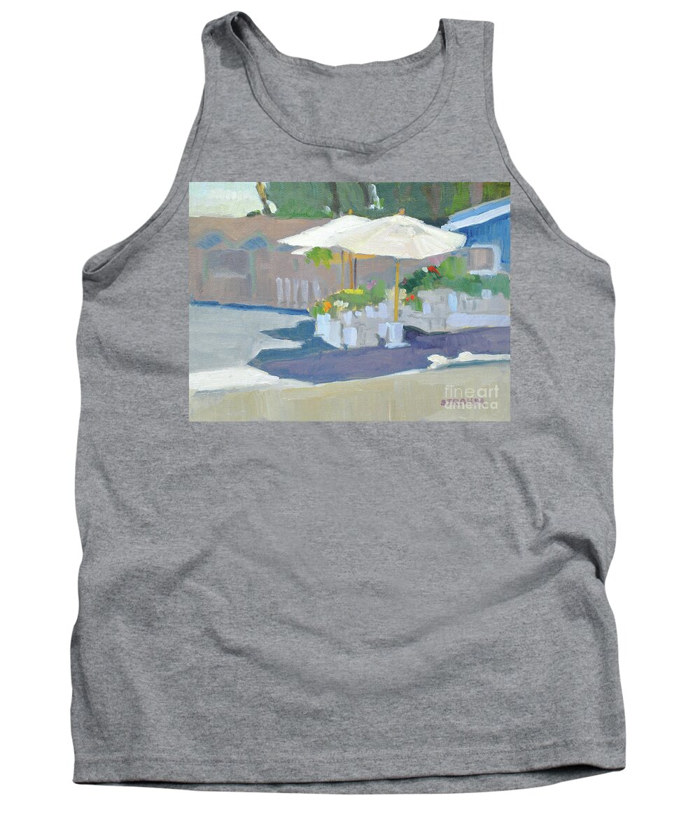 North Park Flower Stand Tank Top featuring the painting Flower Stand North Park San Diego California by Paul Strahm