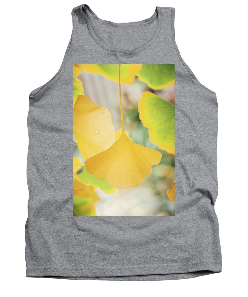 Ginkgo Tank Top featuring the photograph Ginkgo Symbol by Philippe Sainte-Laudy