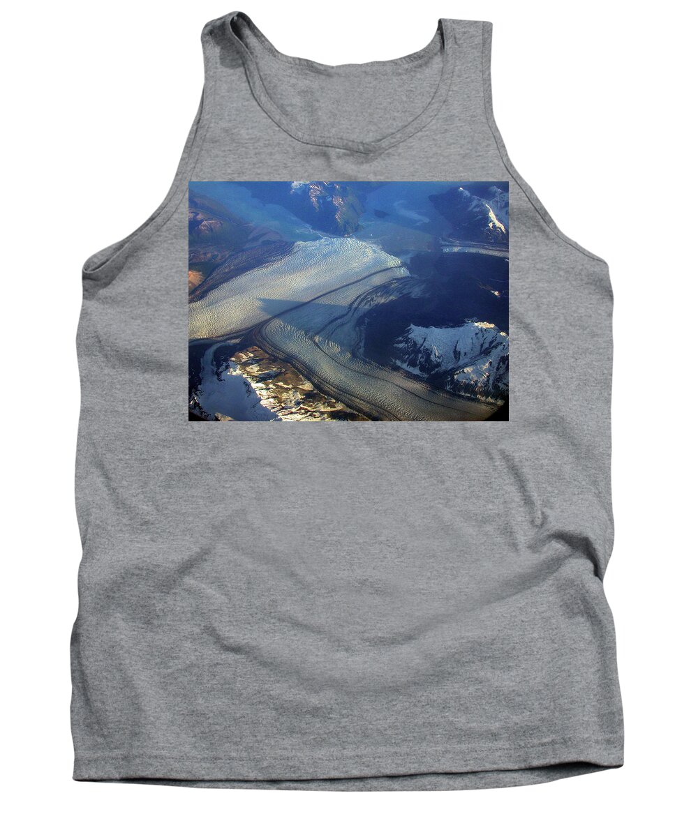 Alaska Tank Top featuring the photograph Glaciers Converge by Mark Duehmig