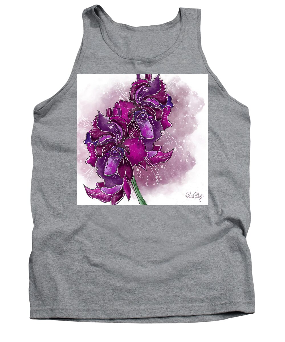 Gladiolus Tank Top featuring the painting Gladioli by Patricia Piotrak
