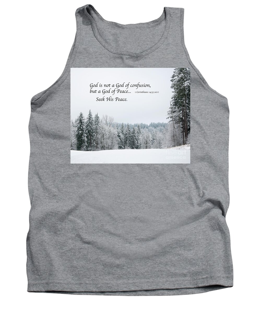 Bible Tank Top featuring the photograph God's Winter Wonderland by Kirt Tisdale