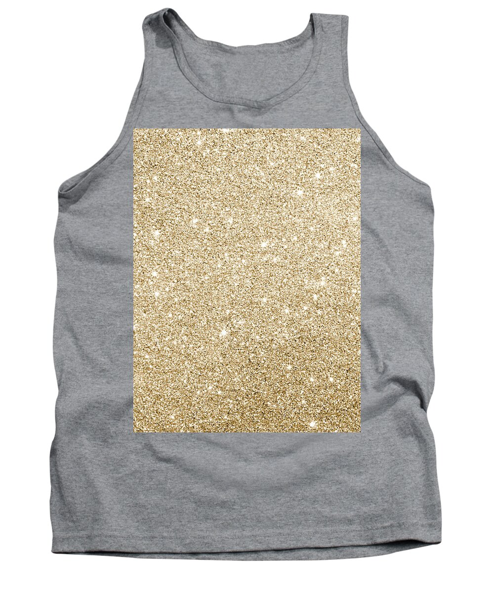 Cute Tank Top featuring the photograph Gold glitter by Top Wallpapers