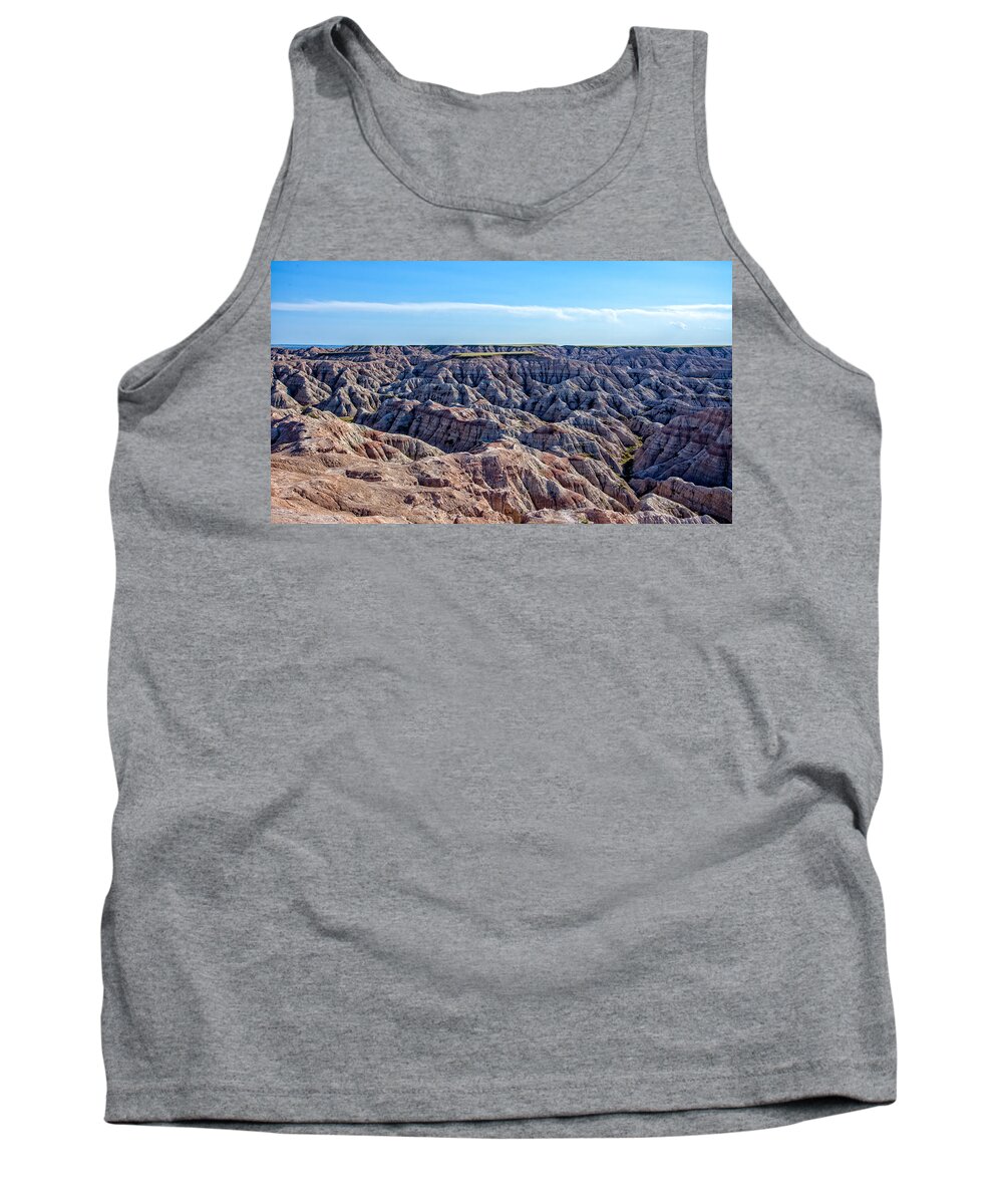Golf Tank Top featuring the photograph Golfing Badlands by Chris Spencer