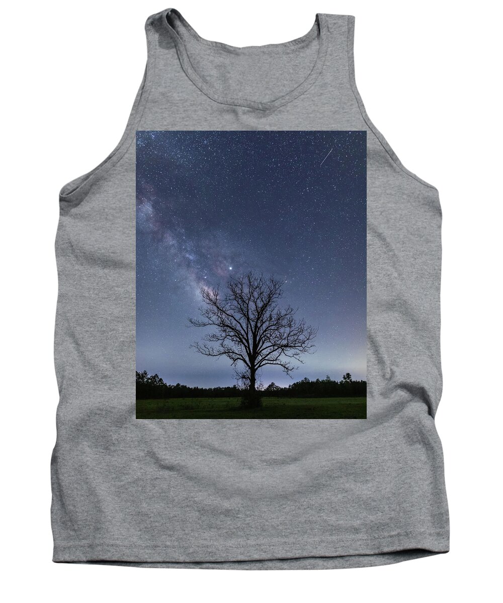 Greenswamp Tank Top featuring the photograph Green Swamp Milky Way by Nick Noble