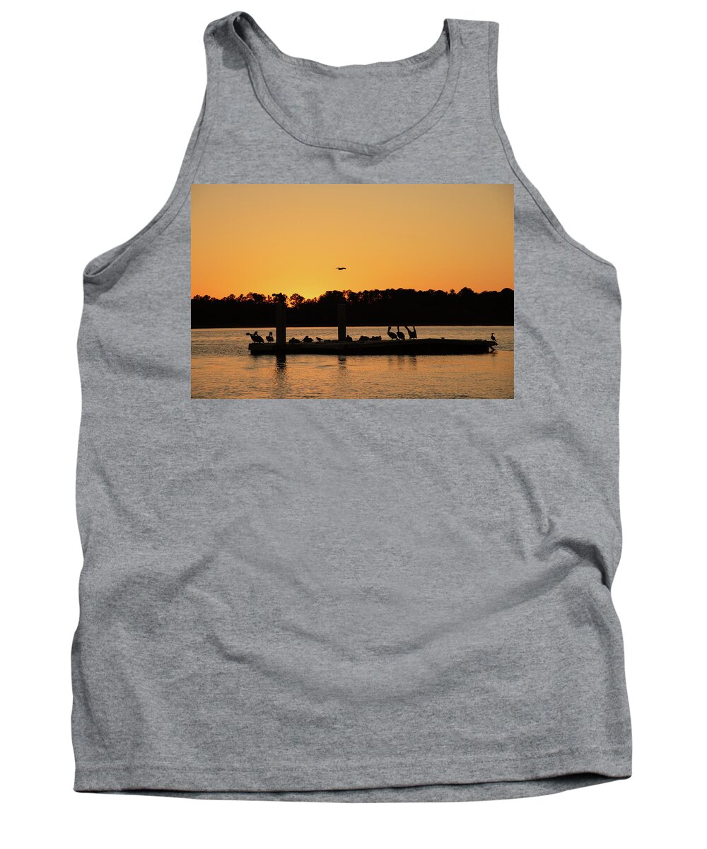Sunset Tank Top featuring the photograph Happy Hour on Hilton Head by Dennis Schmidt