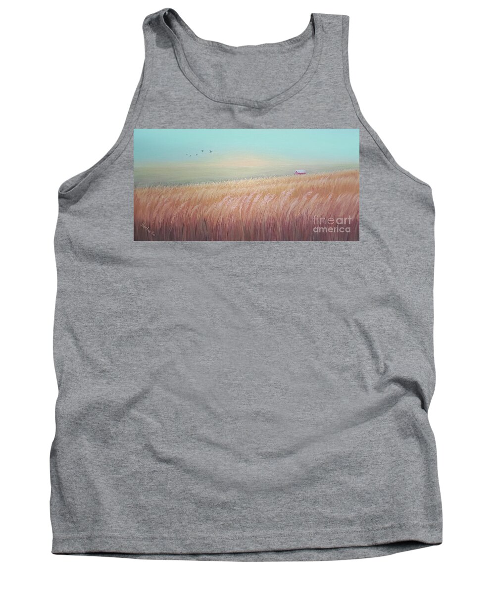 Harvest Tank Top featuring the painting Harvest Time by Yoonhee Ko