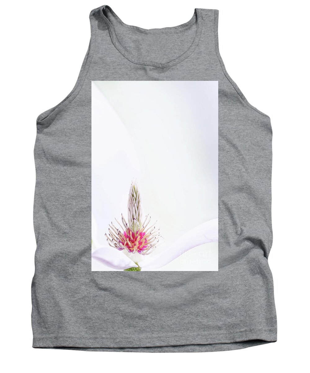 Magnolia Tank Top featuring the photograph The Heart of a Magnolia by Anita Pollak