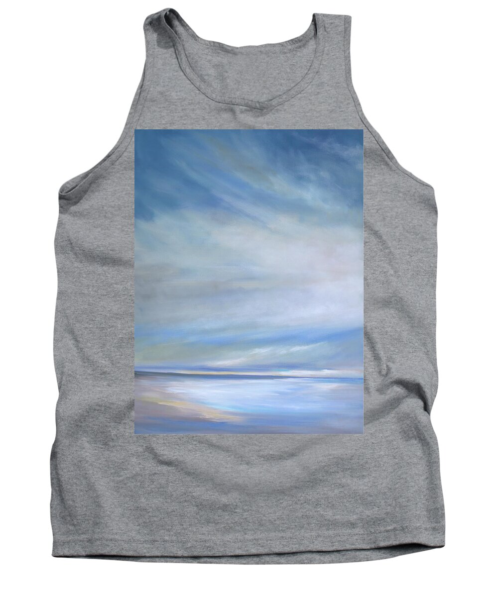 Landscapes Tank Top featuring the painting Heavenly Light Triptych I by Sheila Finch