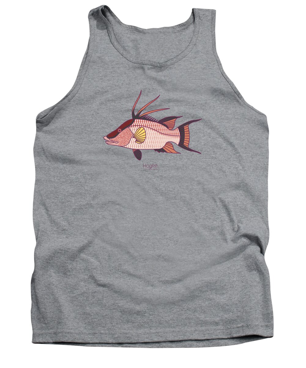 Hogfish Tank Top featuring the digital art Hogfish by Kevin Putman