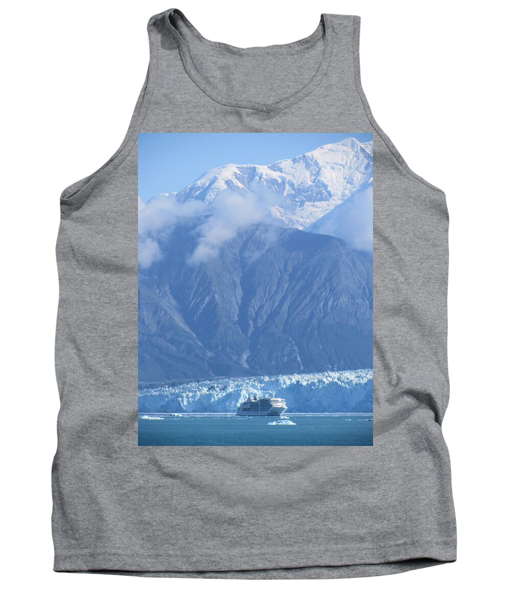 Hubbard Tank Top featuring the photograph Hubbard Glacier by Robert Bissett