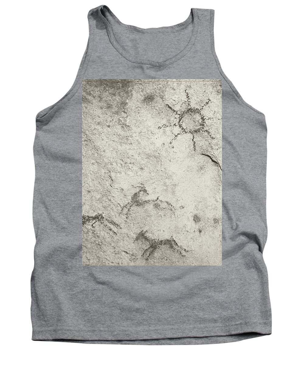 Stag Tank Top featuring the digital art Hunt Under Ancient Sun by Asok Mukhopadhyay