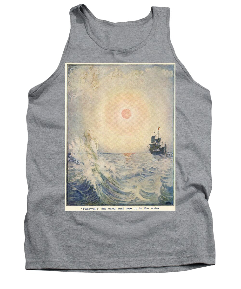 Little Mermaid Tank Top featuring the mixed media The Little Mermaid, Illustration from by Honor C Appleton
