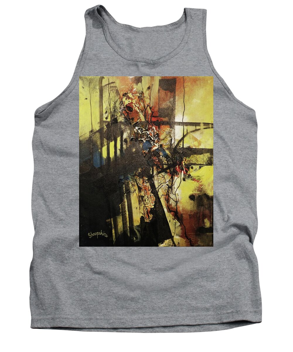 Infrastructure Tank Top featuring the painting Infrastructure by Tom Shropshire