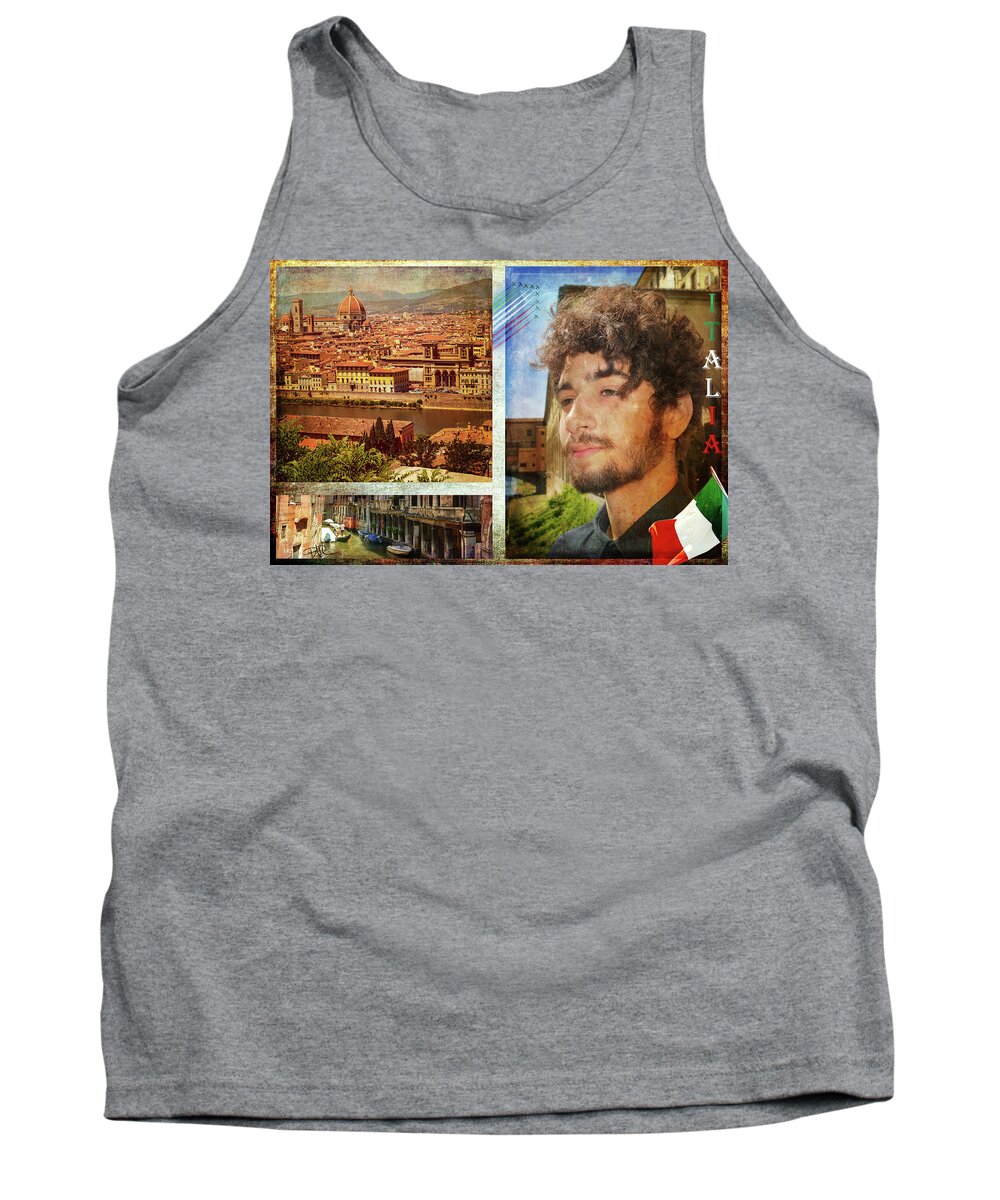 Photoshop Tank Top featuring the digital art Italia by Ricardo Dominguez