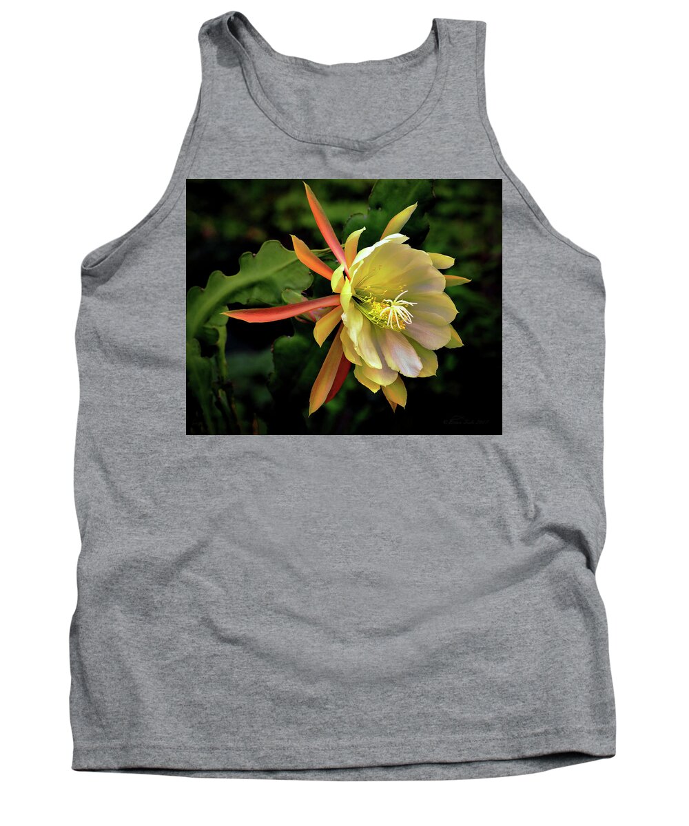 Nature Tank Top featuring the photograph Jerusalem Day Orchid Cactus by Brian Tada