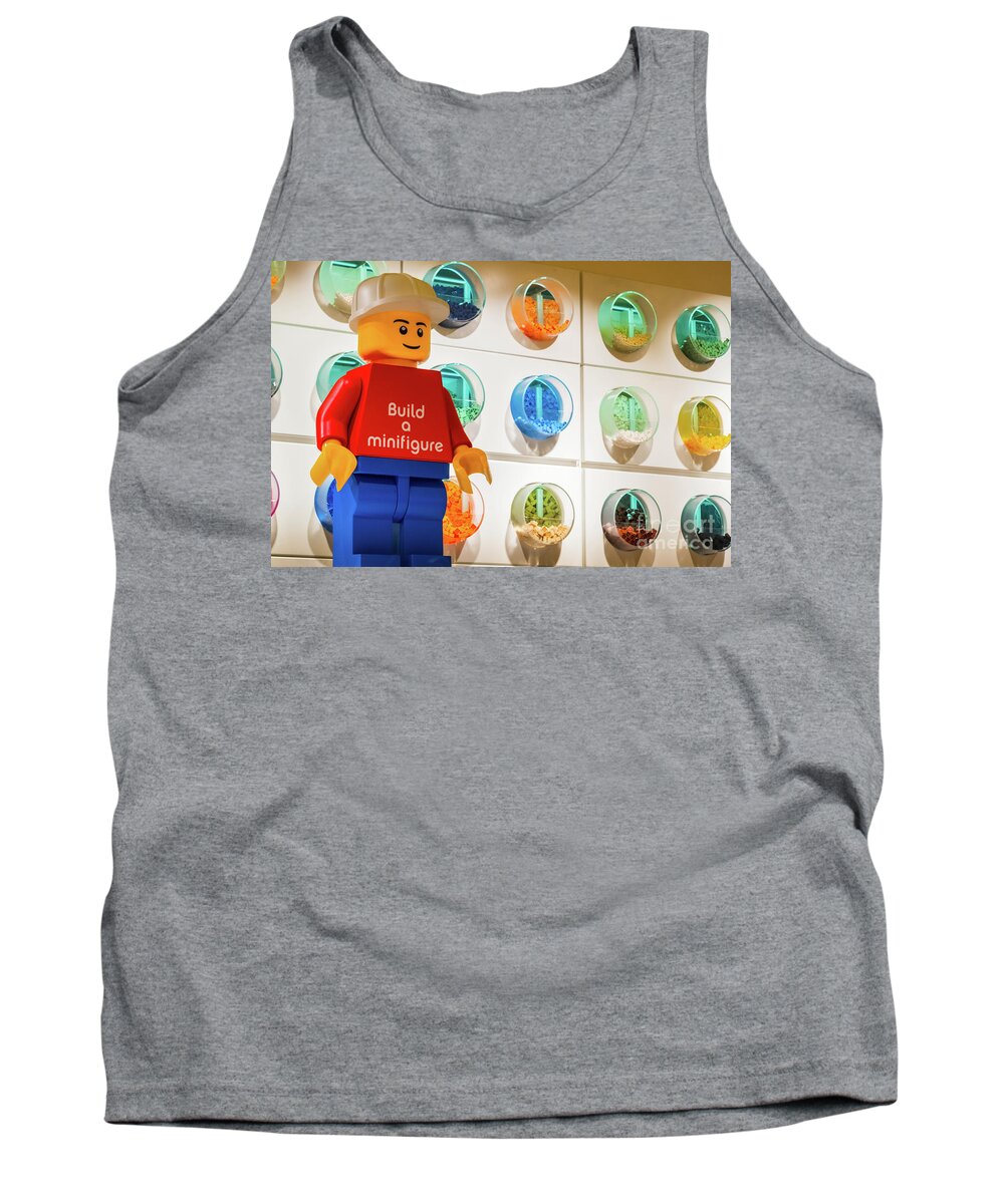 Lego Store Tank Top featuring the photograph Lego Store background by Luca Lorenzelli
