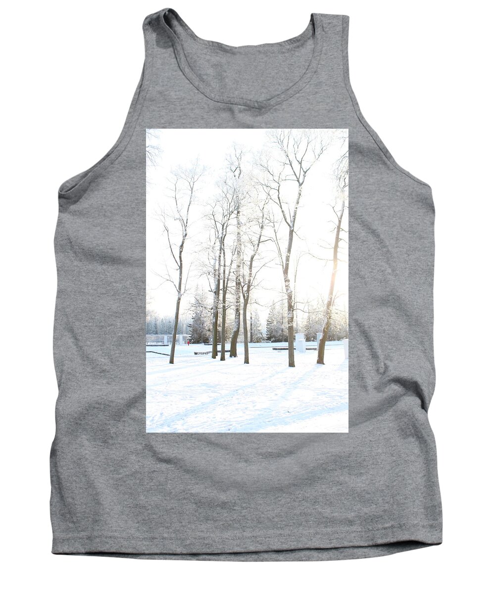 Light Through Trees Tank Top featuring the photograph Light through Trees by FD Graham