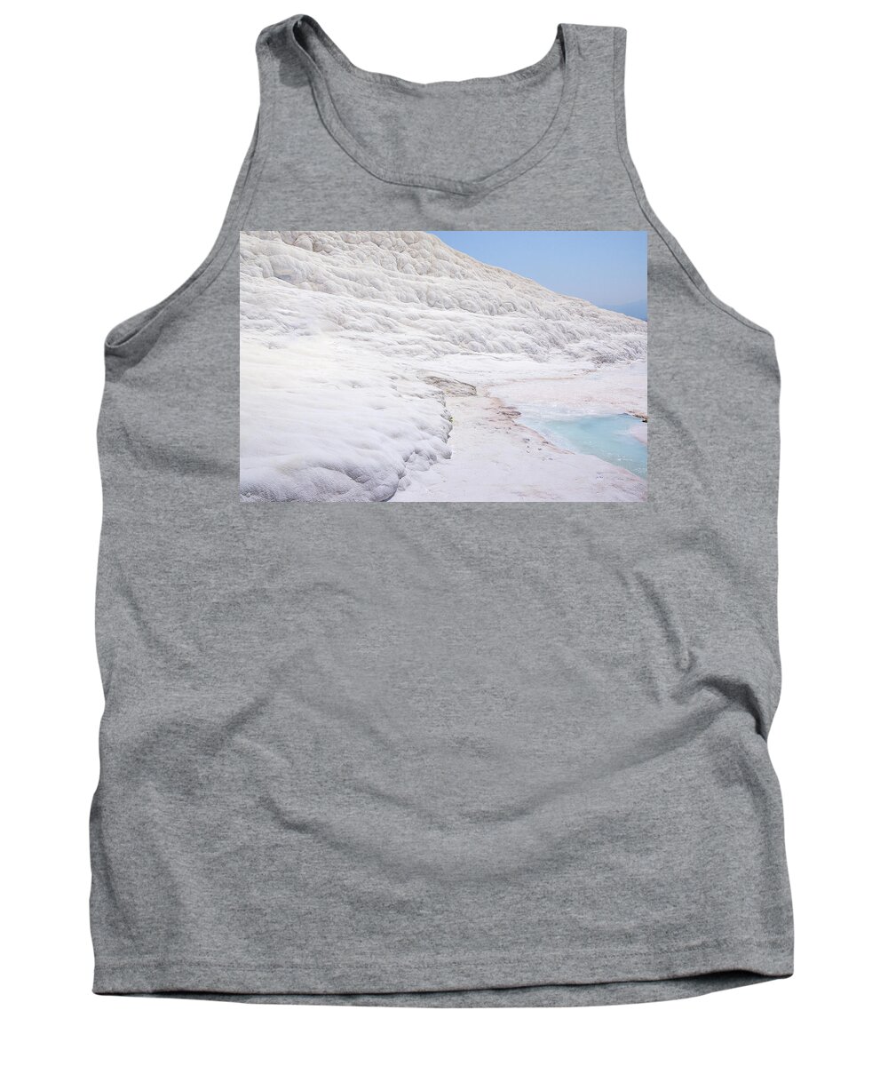 Turkey Tank Top featuring the photograph Limestone formations in Pamukkale by Sun Travels