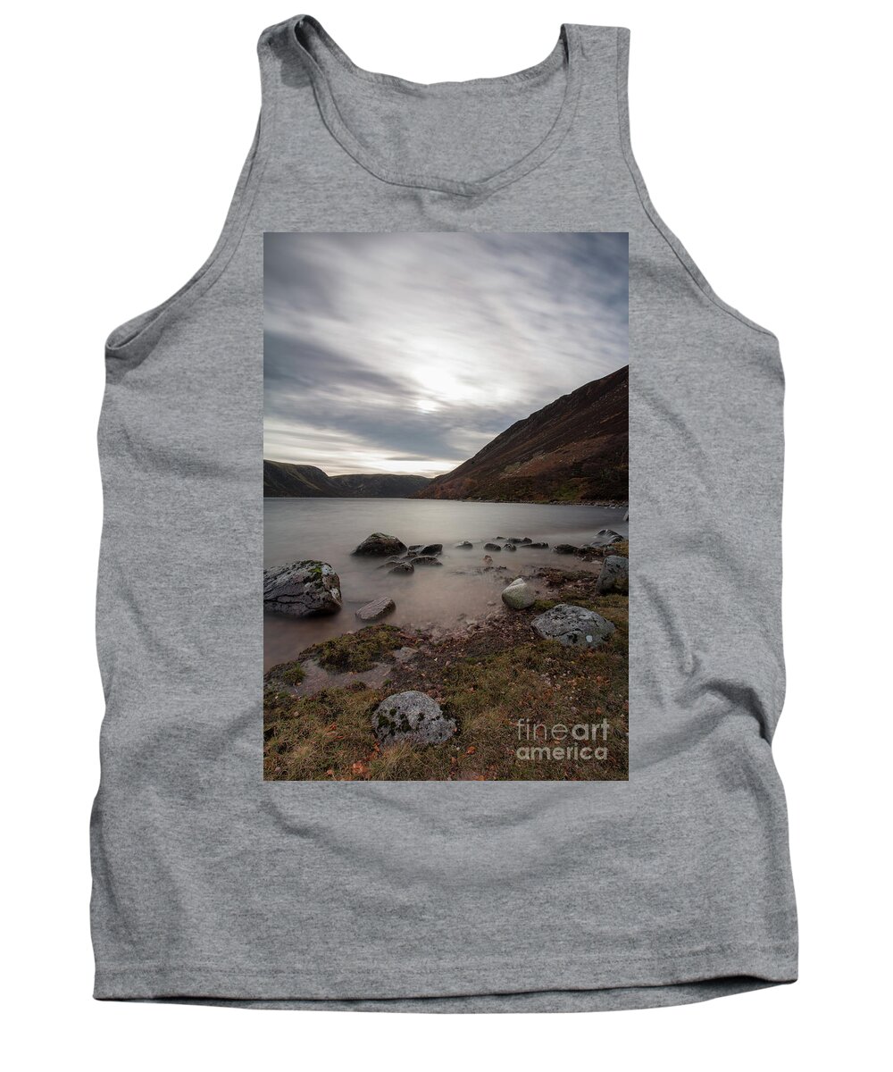 Loch Muick Tank Top featuring the photograph Loch Muick Shore View by SJ Elliott Photography
