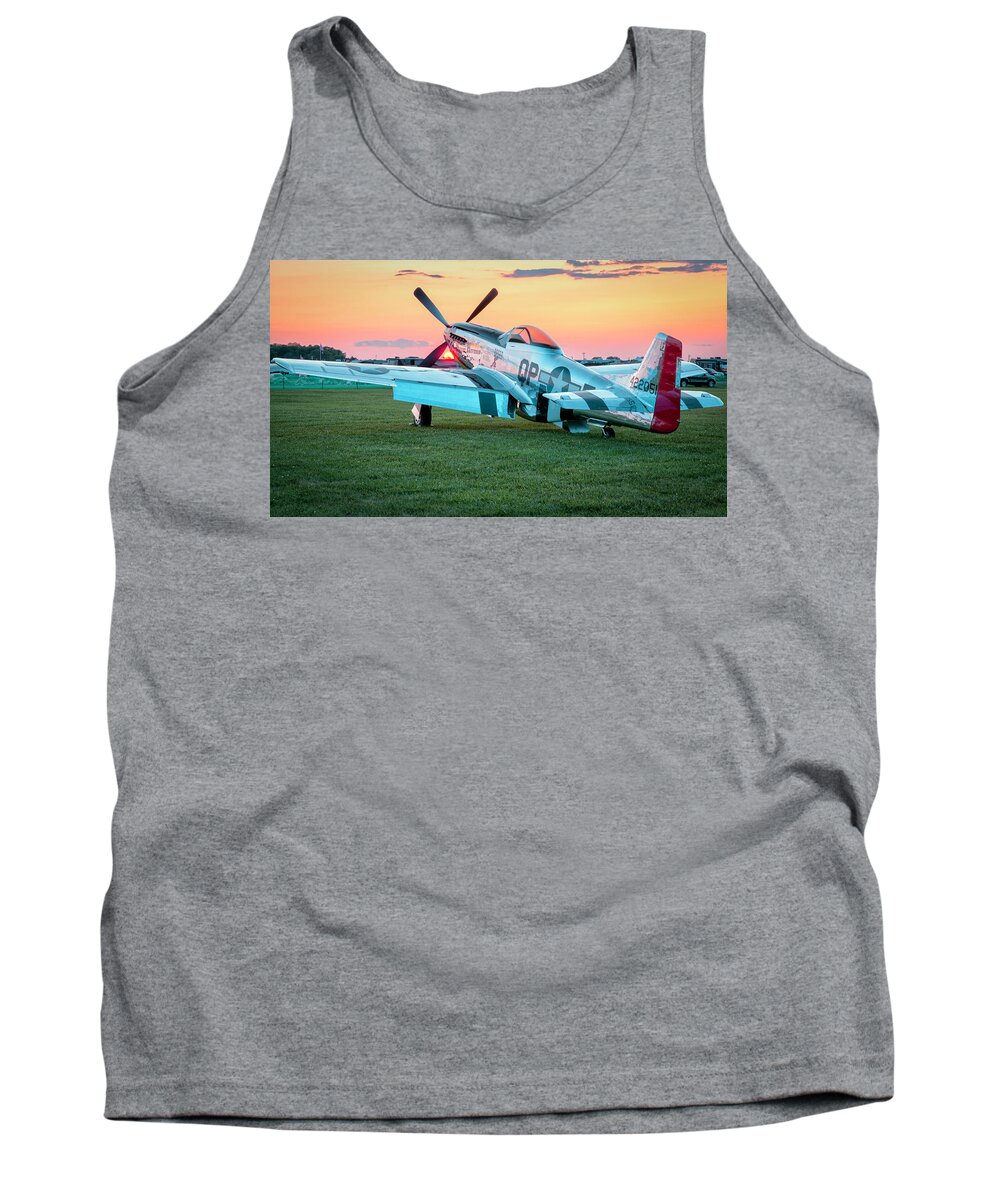 Fighter Tank Top featuring the photograph Lonely Mustang by Laura Hedien