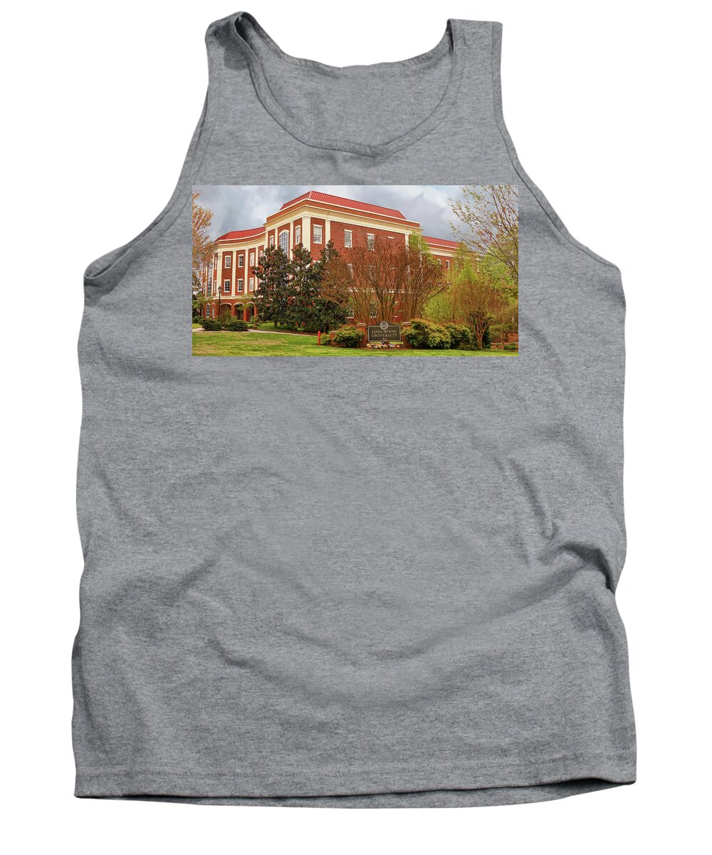 Longwood University Tank Top featuring the photograph Chichester Hall at Longwood University Farmville Virginia by Ola Allen