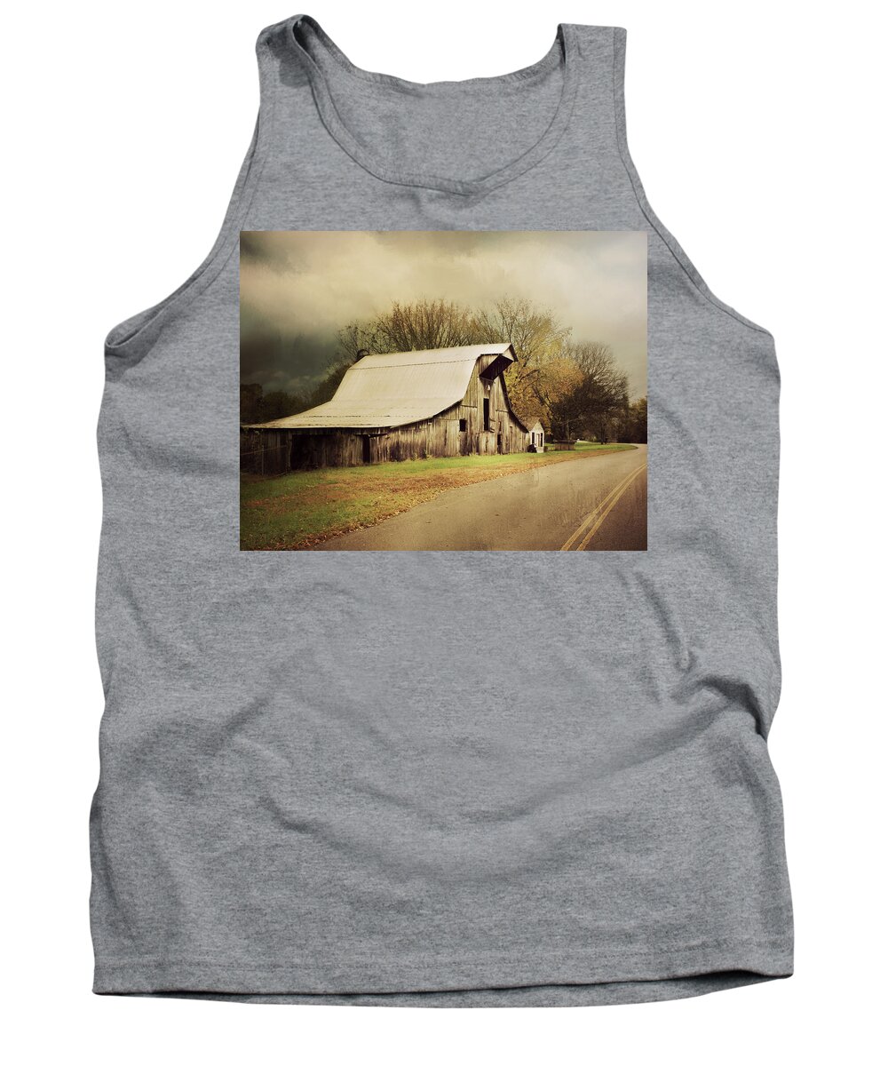 Barn Tank Top featuring the photograph Look Both Ways by Julie Hamilton