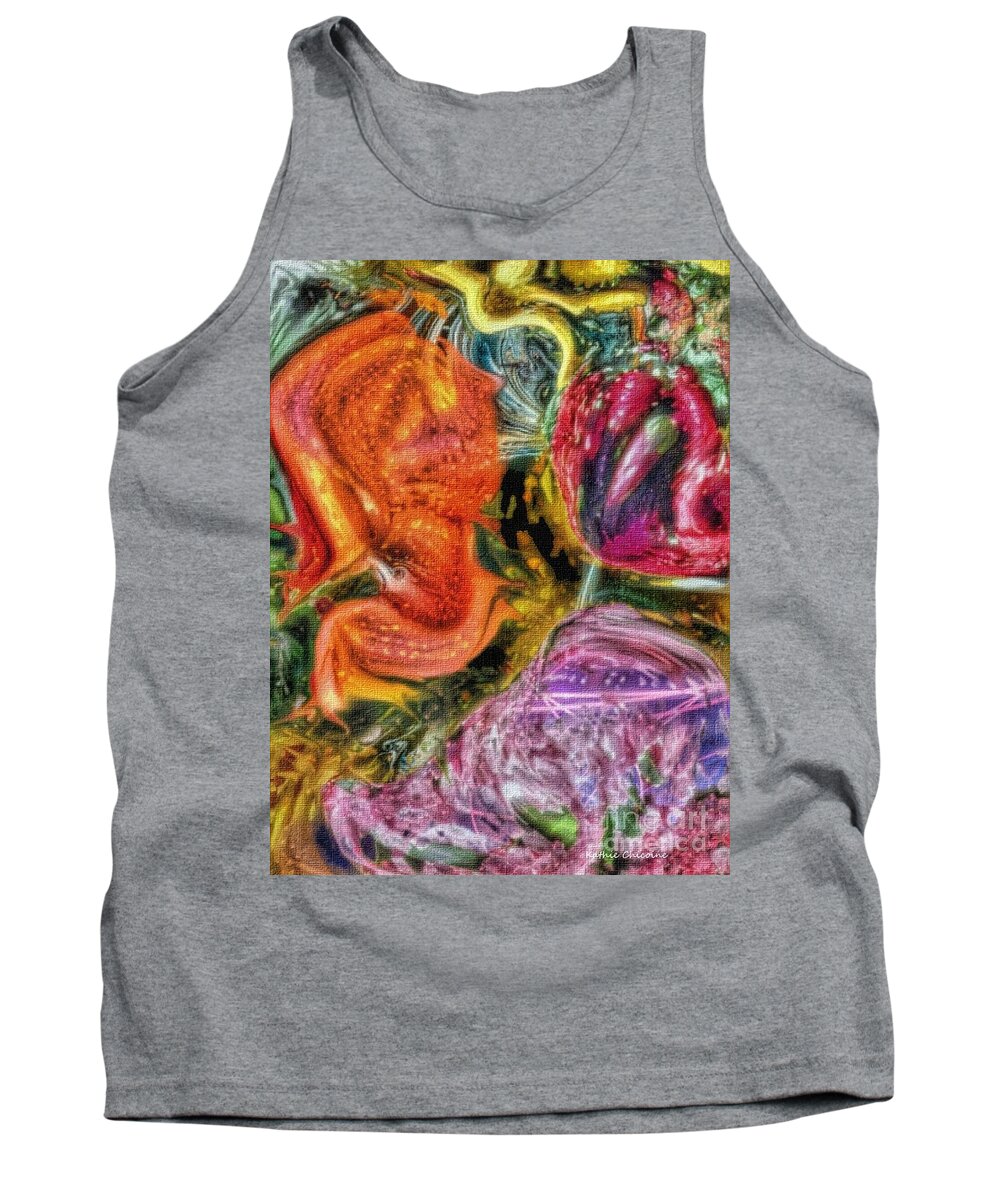 Digital Art Tank Top featuring the digital art Lost in Thought by Kathie Chicoine
