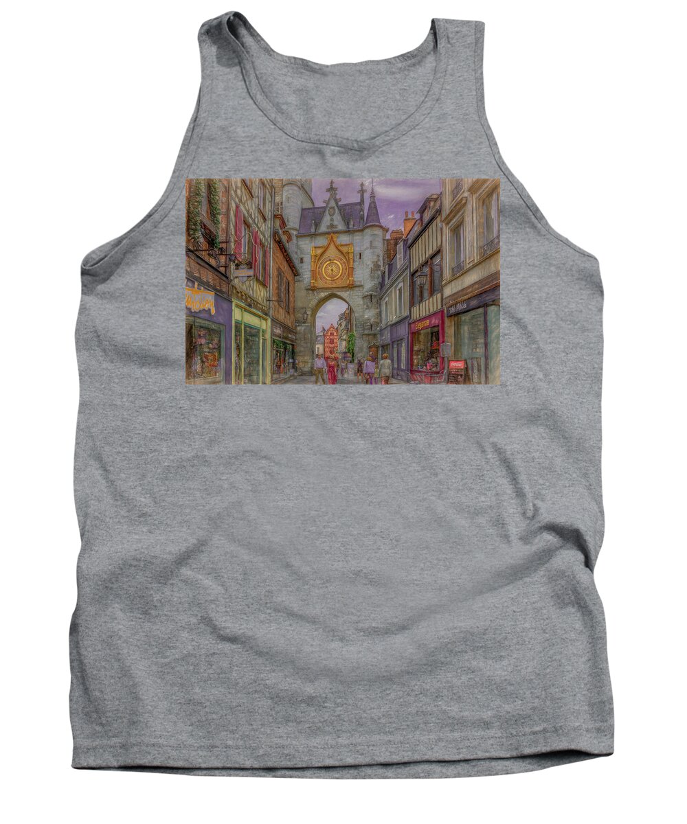 France Tank Top featuring the photograph Lovely Morning in Auxerre, France by Marcy Wielfaert