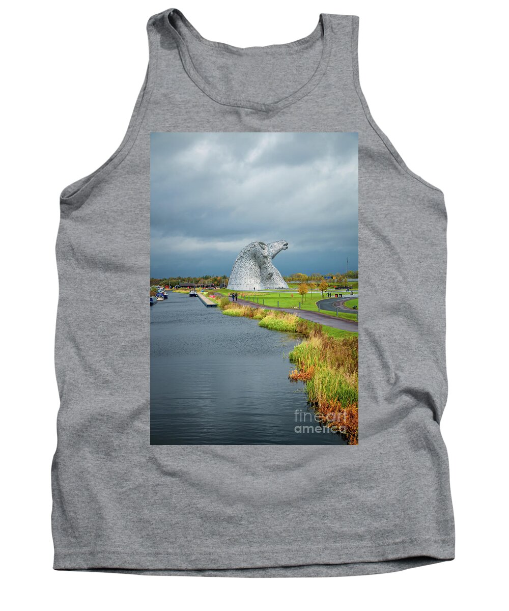 Magnificent Kelpies Tank Top featuring the photograph Magnificent Kelpies by Elizabeth Dow