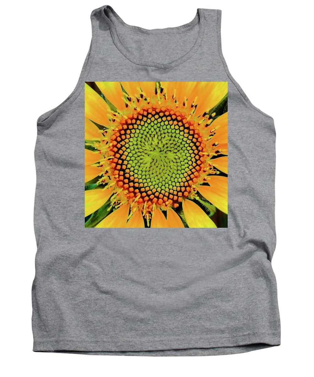 Sunflower In Bloom Tank Top featuring the photograph Makes Me Dizzy by Debra Grace Addison