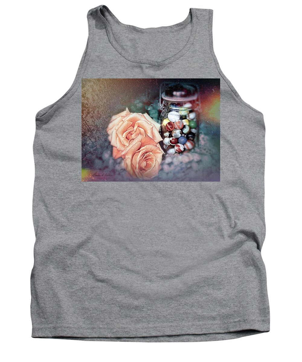 Roses Tank Top featuring the photograph Marbles and Roses by Bonnie Willis