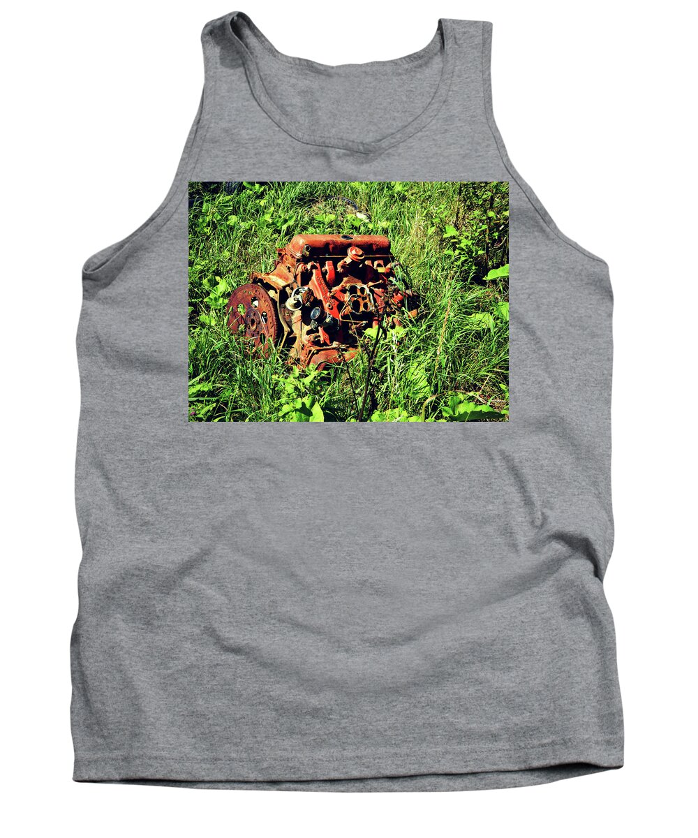 Mechanical Pit Tank Top featuring the photograph Mechanical Pit 1 by Cyryn Fyrcyd