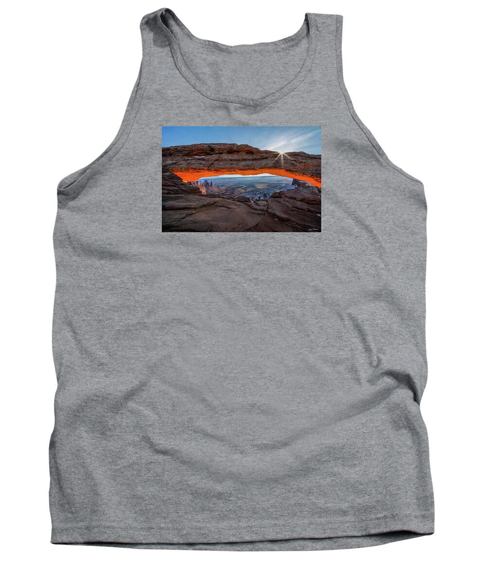 Mesa Arch Tank Top featuring the photograph Mesa Arch Sunrise 2017 by Dan Norris