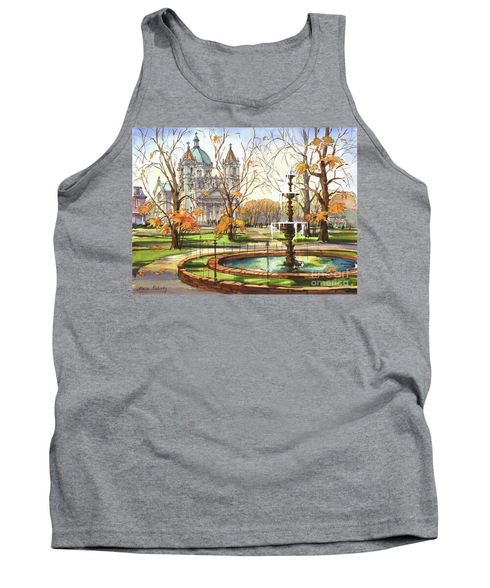 Autumn Tank Top featuring the photograph Monroe Park by Maria Rabinky