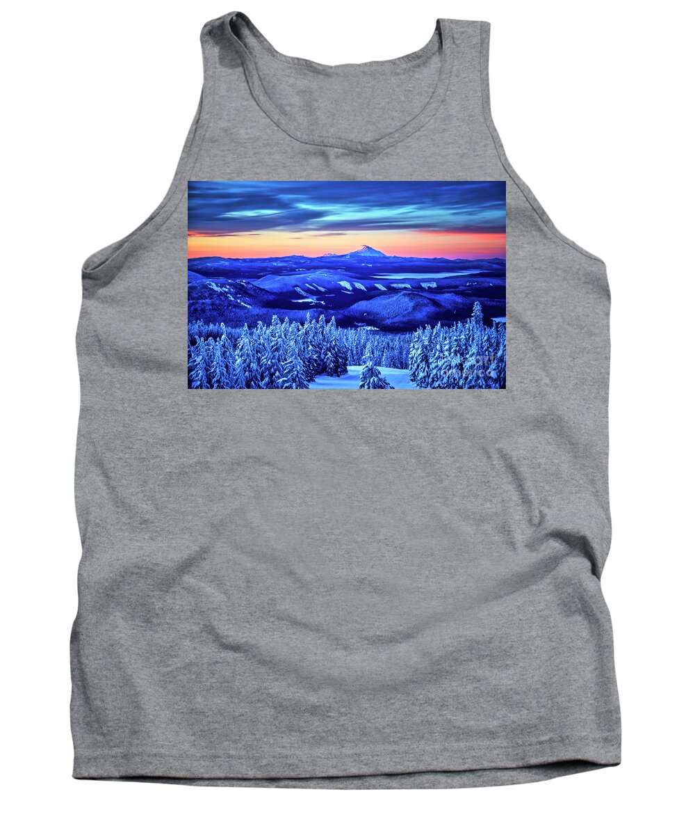 Winter Tank Top featuring the photograph Morning from Timberline Lodge by Bruce Block