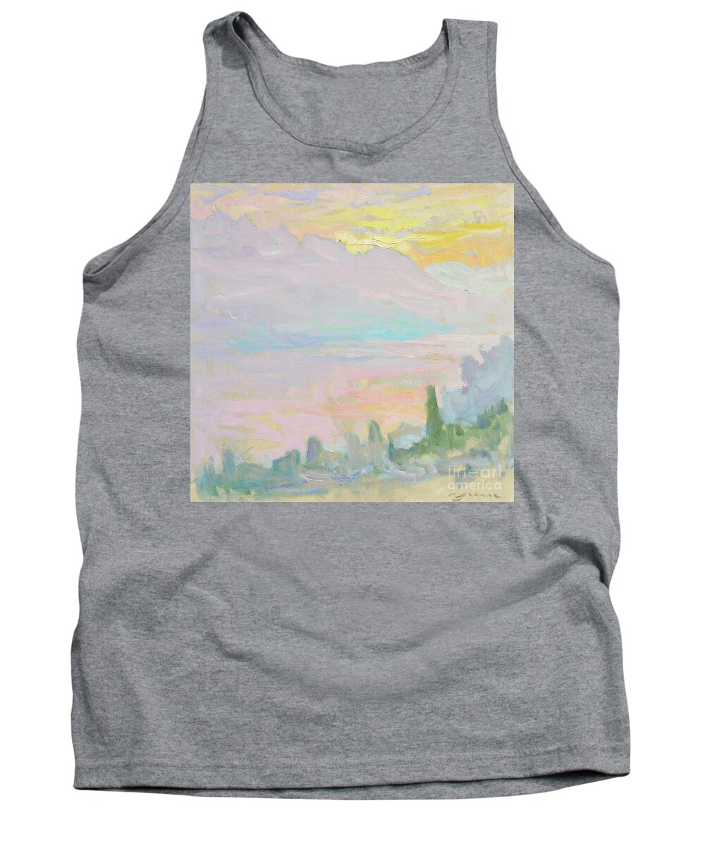 Fresia Tank Top featuring the painting Morning Rush by Jerry Fresia