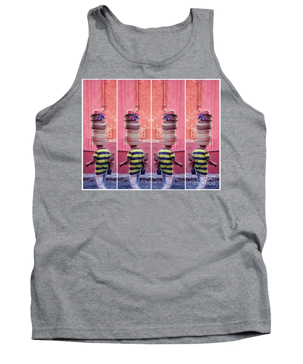 Hats Tank Top featuring the digital art Moving Inventory by Diana Rajala
