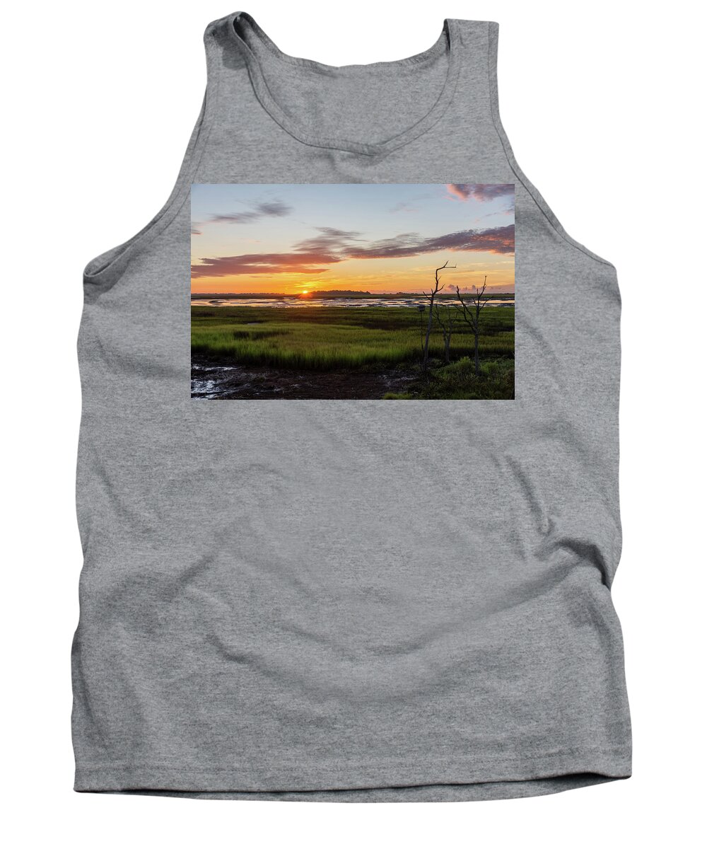 Sunrise Tank Top featuring the photograph Murrells Inlet Sunrise - August 4 2019 by D K Wall