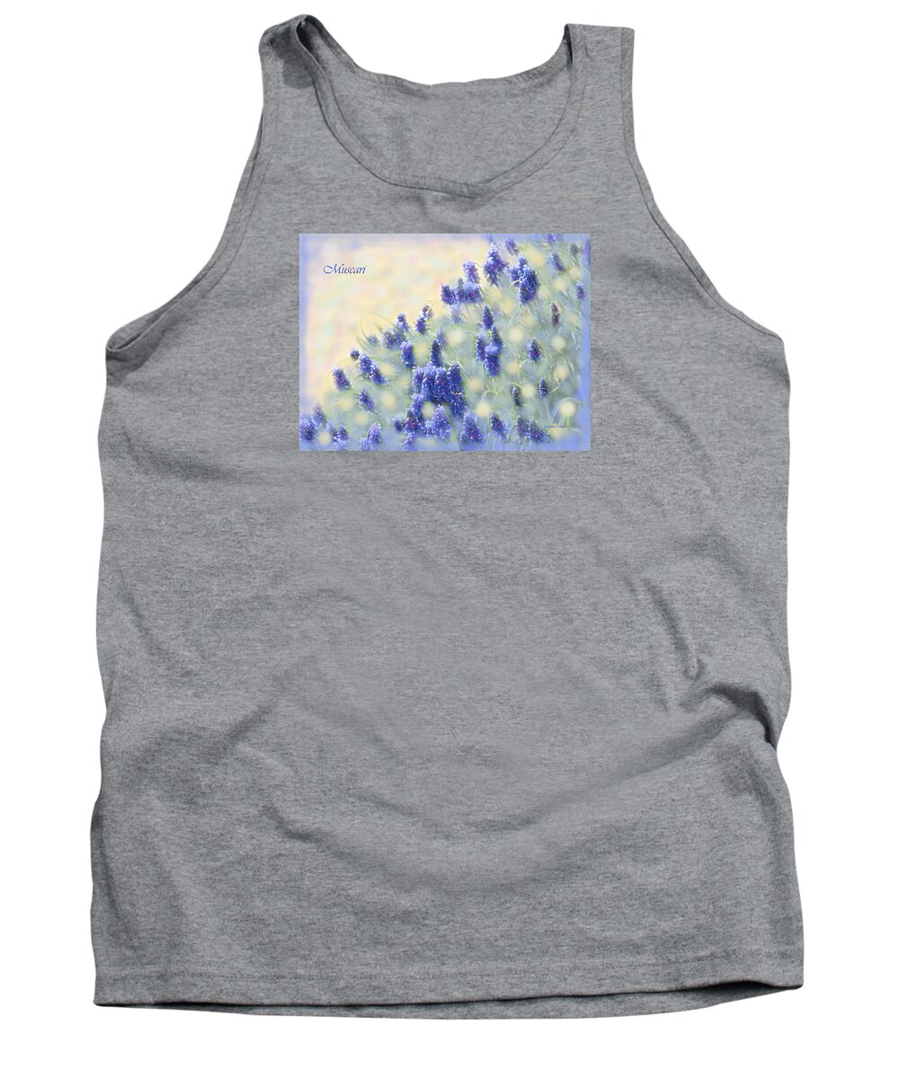 Muscari Tank Top featuring the photograph Muscari Morning by Angela Davies